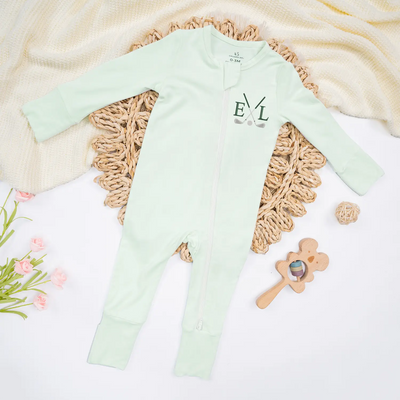 Embroidered Golf Monogram Baby Pajamas