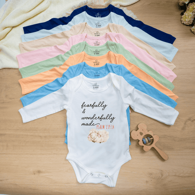 'Fearfully And Wonderfully Made' Sheep Baby Onesie - SwaddleAn