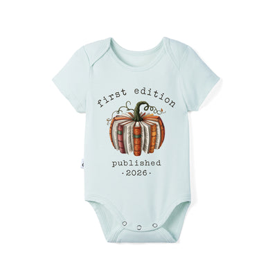 First Edition Est 2026 Bodysuit in Book Lover Bamboo Onesie
