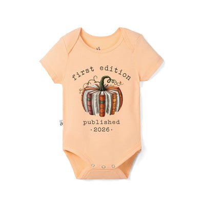 First Edition Est 2026 Bodysuit in Book Lover Bamboo Onesie