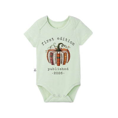First Edition Est 2026 Bodysuit in Book Lover Bamboo Onesie