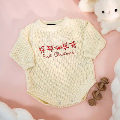 First Christmas Baby Santa Romper - SwaddleAn