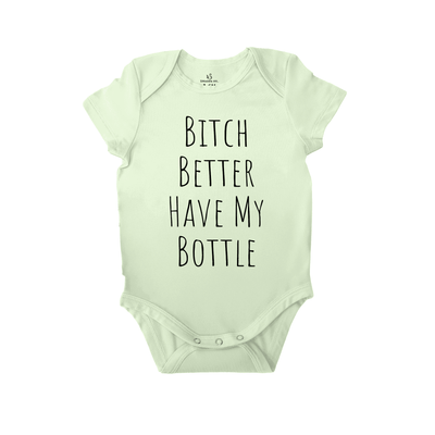 'Bitch Better Have My Bottle' Funny Baby Onesie SwaddleAn