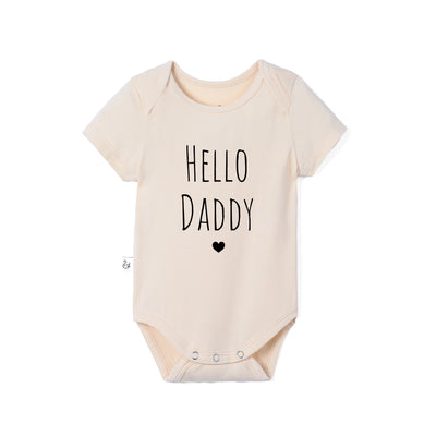 'Hello Daddy' Bamboo Baby Bodysuit