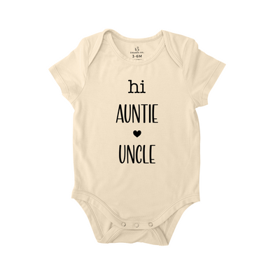 Hi Auntie & Uncle Baby Onesie