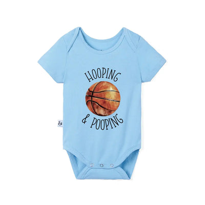 Bamboo 'Hooping & Pooping' Basketball Baby Bodysuit