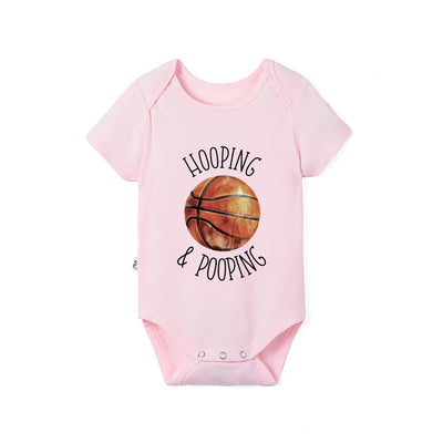 Bamboo 'Hooping & Pooping' Basketball Baby Bodysuit
