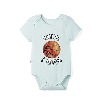 Bamboo 'Hooping & Pooping' Basketball Baby Bodysuit