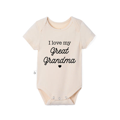 I Love My Great Grandma Bamboo Baby Onesie