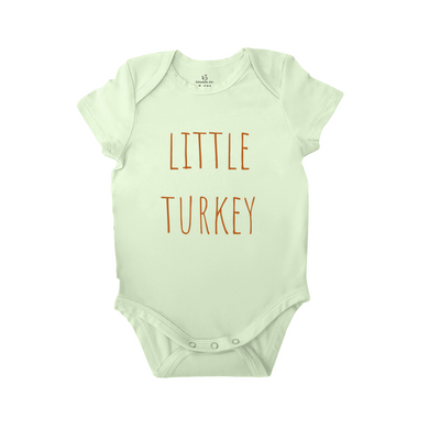 Little Turkey Baby Onesie in Mint
