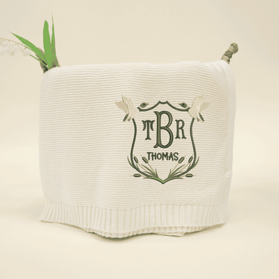 Personalized Mallard Duck Crest Knit Blanket - SwaddleAn