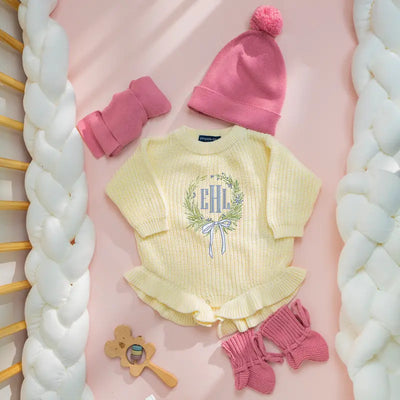 Monogram Baby Embroidery Romper - SwaddleAn