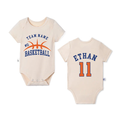 PersonalizedBasketballBabyOnesie Sand