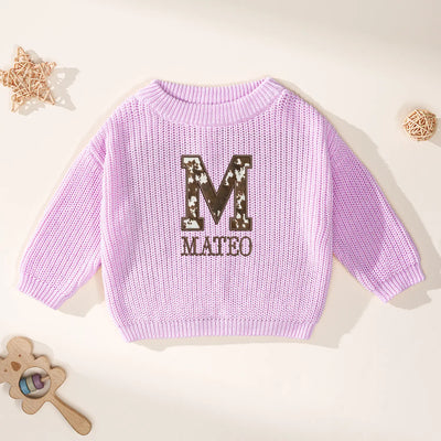 Personalized Cowboy Baby Sweater With Name