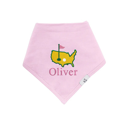 Personalized Embroidered Baby Golf Bamboo Bib