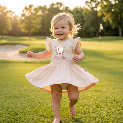 Personalized Golf Baby Twirl Bodysuit Dress