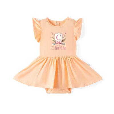 Personalized Golf Baby Twirl Bodysuit Dress