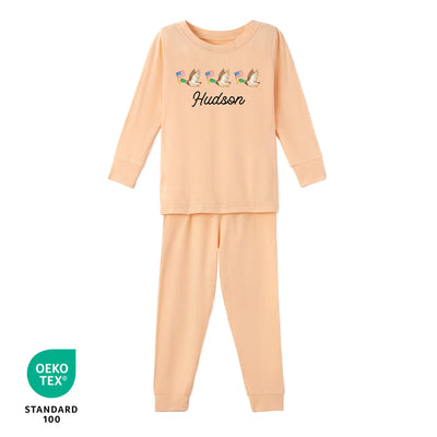 Personalized Name Mallard Duck Baby Pajamas