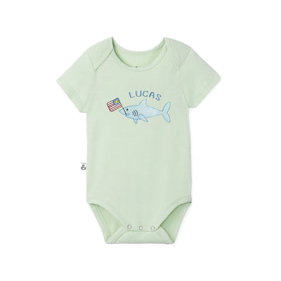Personalized Patriotic America Sharks Baby Onesie