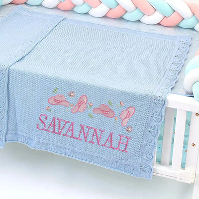 Personalized Western Pink Cowgirl Baby Blanket isn't just a cozy layer; it's a tender embrace of rustic elegance, lovingly stitched to celebrate the adventurous spirit of your new arrival.
