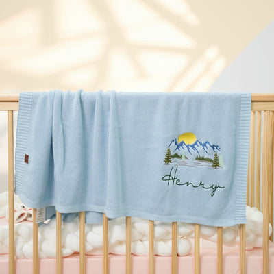 Personalized Adventure Mountains Baby Blanket 2
