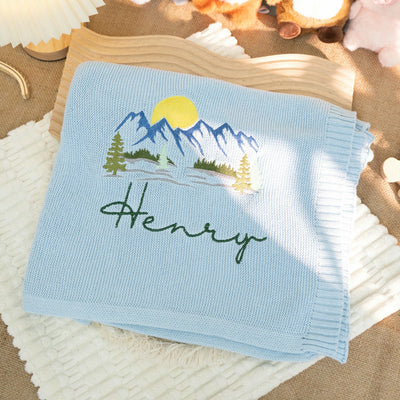 Personalized Adventure Mountains Baby Blanket 3