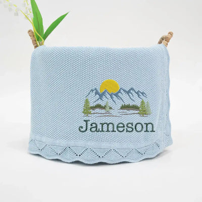 Personalized Mountain Adventure Baby Blanket is more than a cozy layer; it’s the first chapter of their story, a soft and gentle landscape embroidered with the spirit of the outdoors, made to inspire a lifetime of dreams.