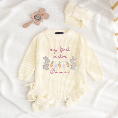 Personalized Baby's First Easter Baby Romper