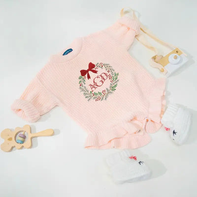 Personalized Christmas Baby Monogrammed Romper - SwaddleAn