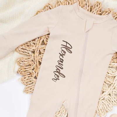 Personalized Embroidered Name Baby Pajamas - SwaddleAn
