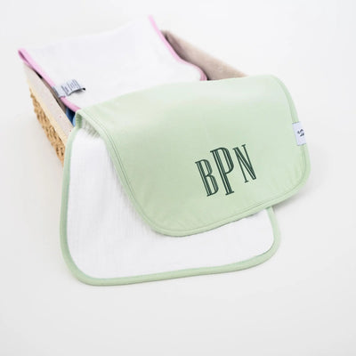 Personalized Monogram Baby Burp Cloths - SwaddleAn