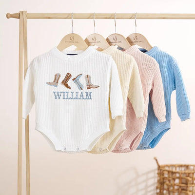 Personalized Name Western Country Romper