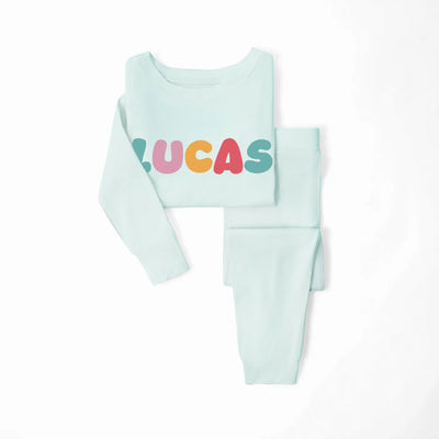 Retro Custom Your Own Text Bamboo Baby Pajamas