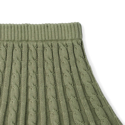 Cable Knit Skirts in Sage Green