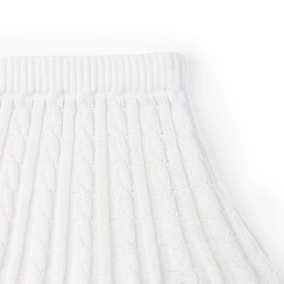 Cable Knit Skirts in White