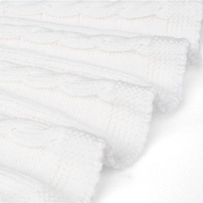 Cable Knit Skirts in White