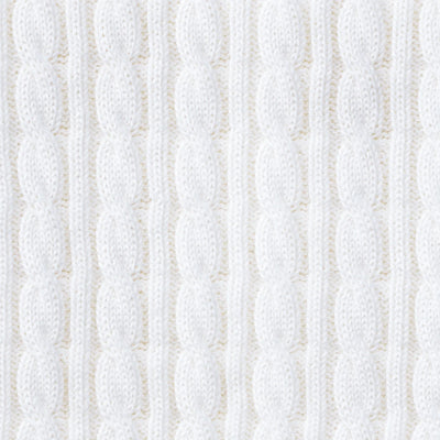 Classic Cable Knit Baby Sweater in White