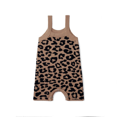 Leopard Baby Knit Playsuit