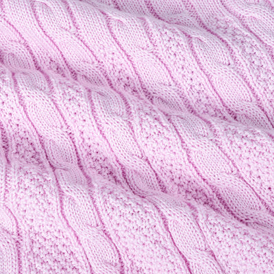 Cable Knit Polo Dress in Lilac