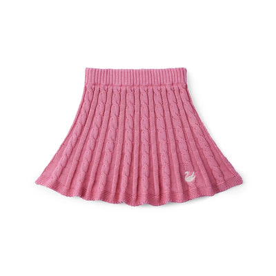 Cable Knit Skirts in Rose Pink