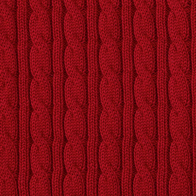 Classic Cable Knit Baby Sweater in Red Xmas
