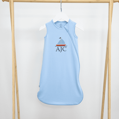 Personalized Sailboat Sleep Sack for a Grand Adventure SwaddleAn