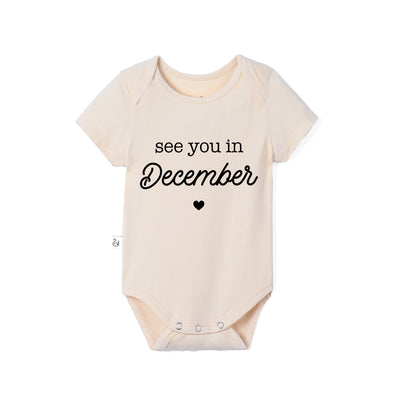 'See You in December' Bamboo Baby Bodysuit