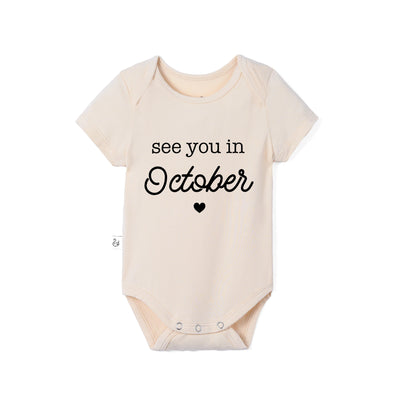 'See You in October' Bamboo Baby Bodysuit