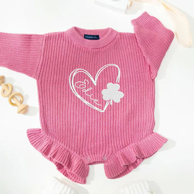 Shamrock St Patrick's Day Custom Name Romper
