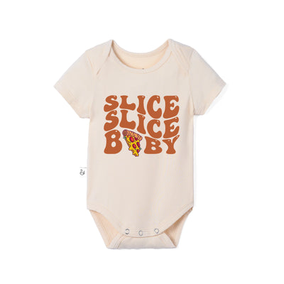 Slice Slice Baby Pizza Funny Baby Bamboo Onesie
