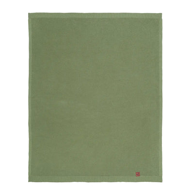 Classic Knit Cotton Baby Blanket in Sage Green