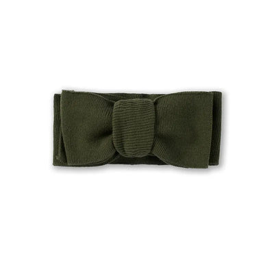 Knitted Oversized Topknot in Forest Green