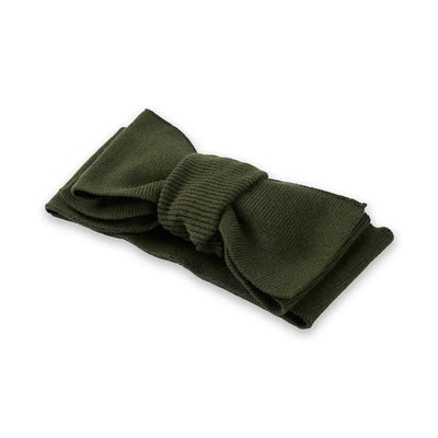 Knitted Oversized Topknot in Forest Green