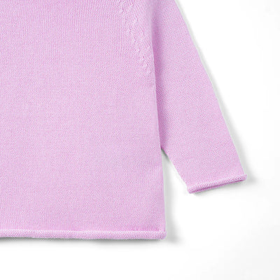 Knit Rollneck Baby Sweater in Lilac